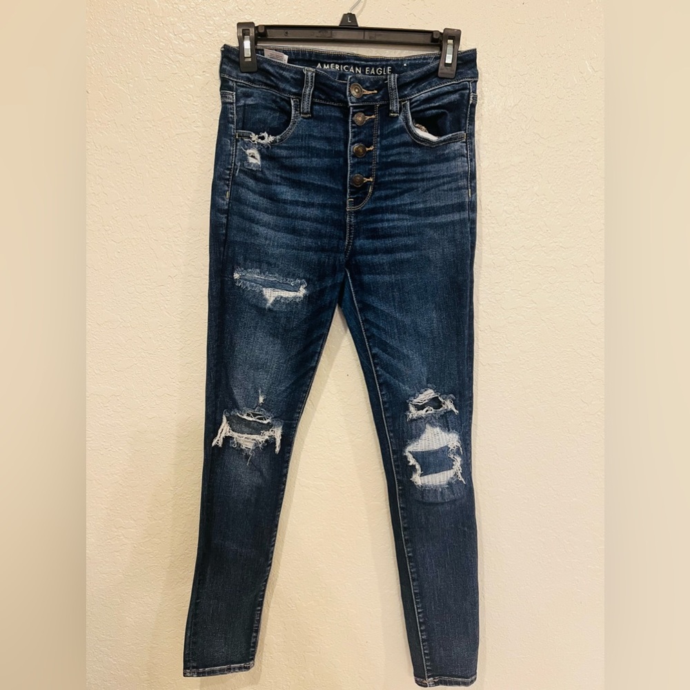 American Eagle Size 8 Regular , Hi-Rise Jeg ging Next Level Stretch #4